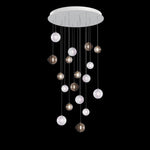Cosmic Sphere Cascade Chandelier – Modern Glass Pendant Light for Dining Room and Living Room