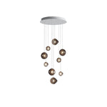 Cosmic Sphere Cascade Chandelier – Modern Glass Pendant Light for Dining Room and Living Room