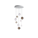 Cosmic Sphere Cascade Chandelier – Modern Glass Pendant Light for Dining Room and Living Room