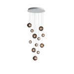 Cosmic Sphere Cascade Chandelier – Modern Glass Pendant Light for Dining Room and Living Room