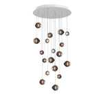 Cosmic Sphere Cascade Chandelier – Modern Glass Pendant Light for Dining Room and Living Room