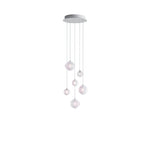 Cosmic Sphere Cascade Chandelier – Modern Glass Pendant Light for Dining Room and Living Room