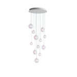 Cosmic Sphere Cascade Chandelier – Modern Glass Pendant Light for Dining Room and Living Room