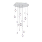 Cosmic Sphere Cascade Chandelier – Modern Glass Pendant Light for Dining Room and Living Room