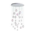 Cosmic Sphere Cascade Chandelier – Modern Glass Pendant Light for Dining Room and Living Room