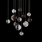 Cosmic Sphere Cascade Chandelier – Modern Glass Pendant Light for Dining Room and Living Room