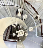 Cosmic Sphere Cascade Chandelier – Modern Glass Pendant Light for Dining Room and Living Room