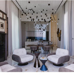 Cosmic Sphere Cascade Chandelier – Modern Glass Pendant Light for Dining Room and Living Room
