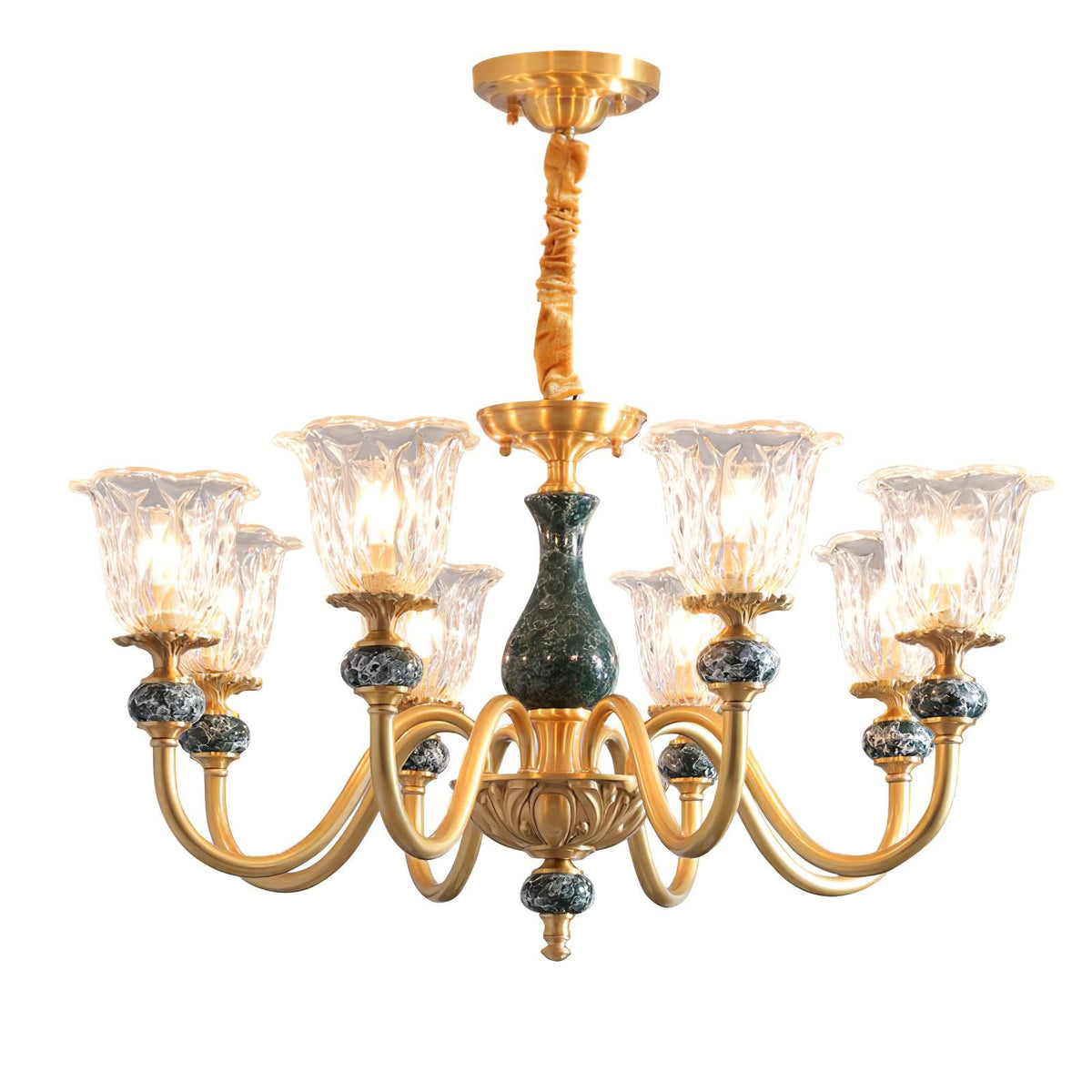 Court Ceramic Copper Chandelier