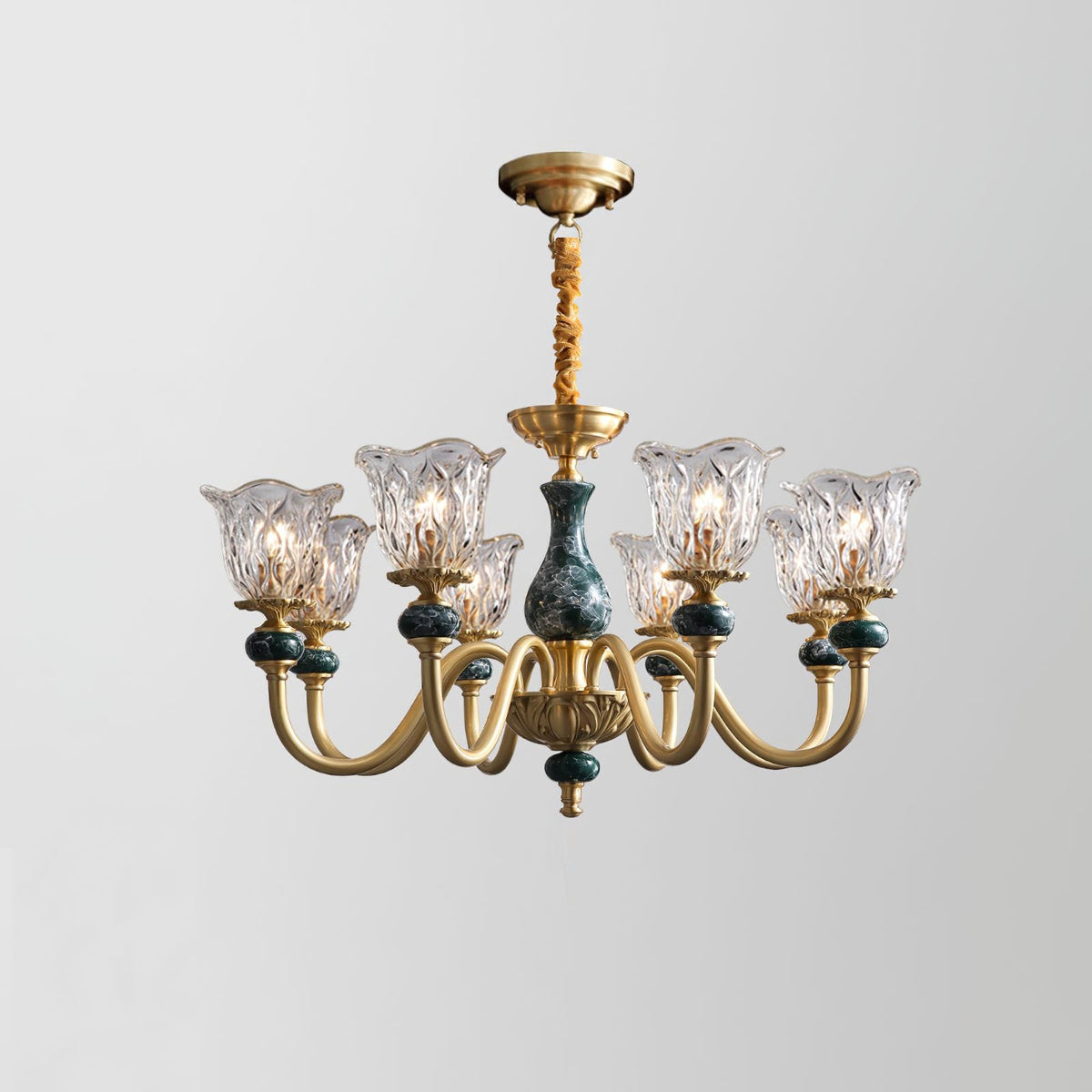 Court Ceramic Copper Chandelier
