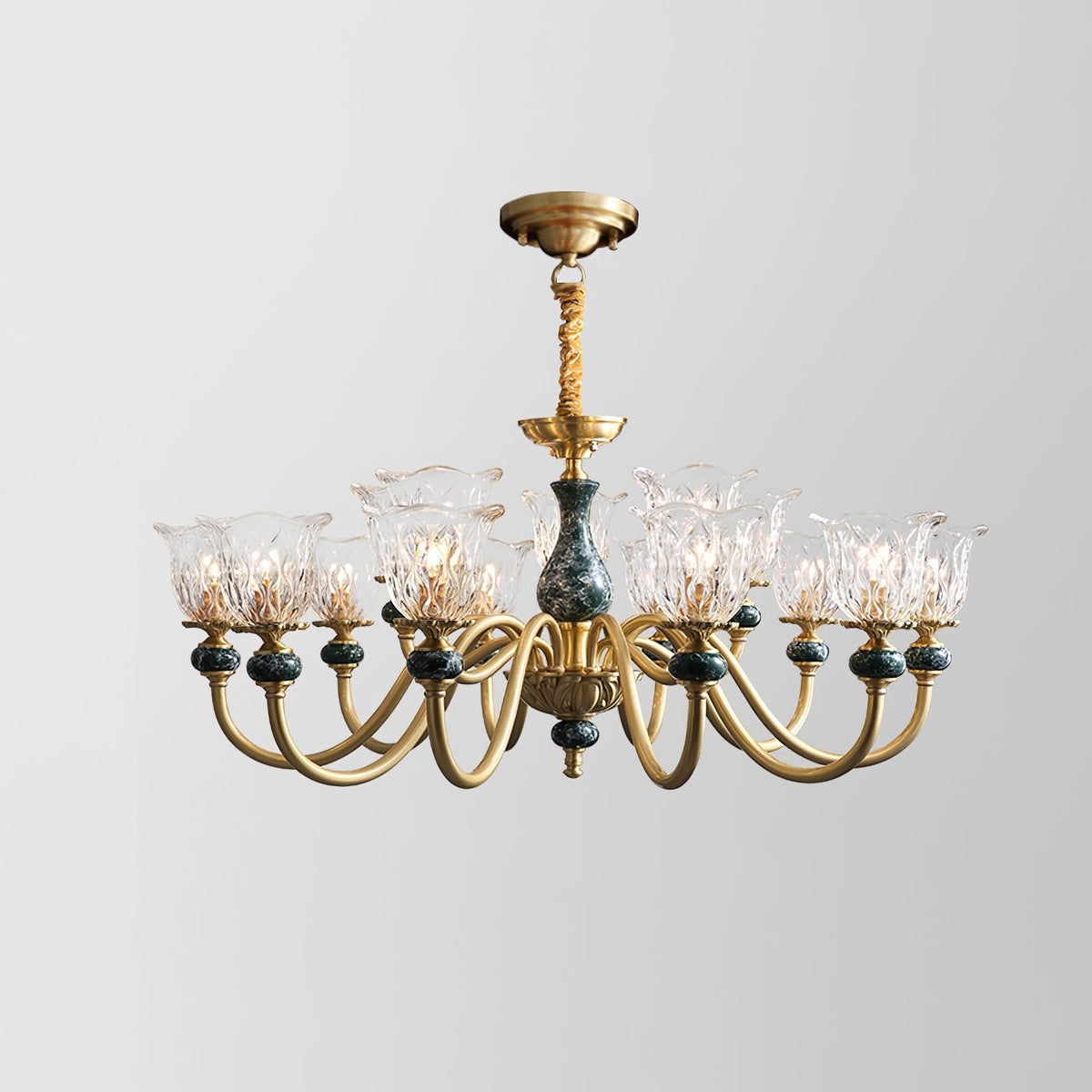 Court Ceramic Copper Chandelier
