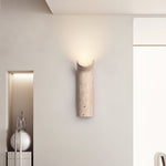 Cove Rise Travertine Wall Sconce – Modern Organic Wall Light