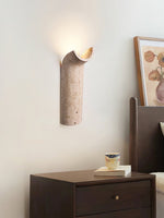 Cove Rise Travertine Wall Sconce – Modern Organic Wall Light