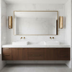 Cradled Alabaster Wall Sconce in Aged Gold | Modern LED Wall Light