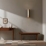 Cradled Alabaster Wall Sconce in Aged Gold | Modern LED Wall Light