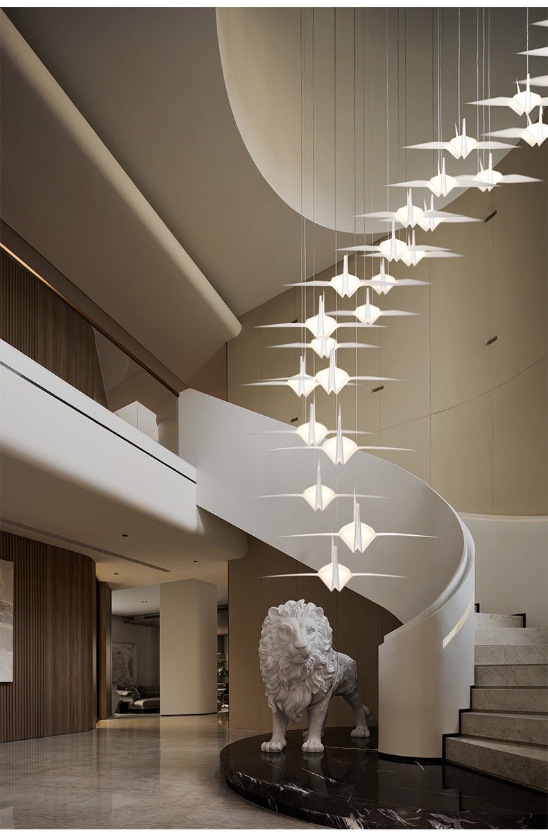 Crane Flock Modern LED Pendant Light for Dining Room and Living Space
