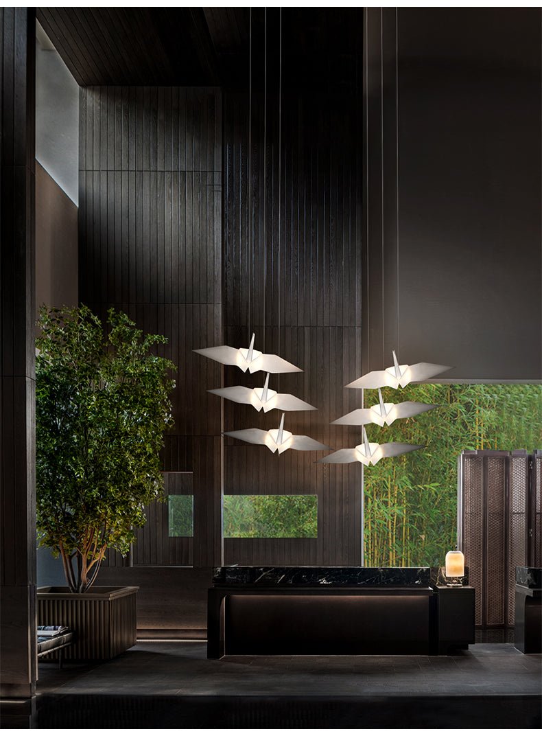 Crane Flock Modern LED Pendant Light for Dining Room and Living Space