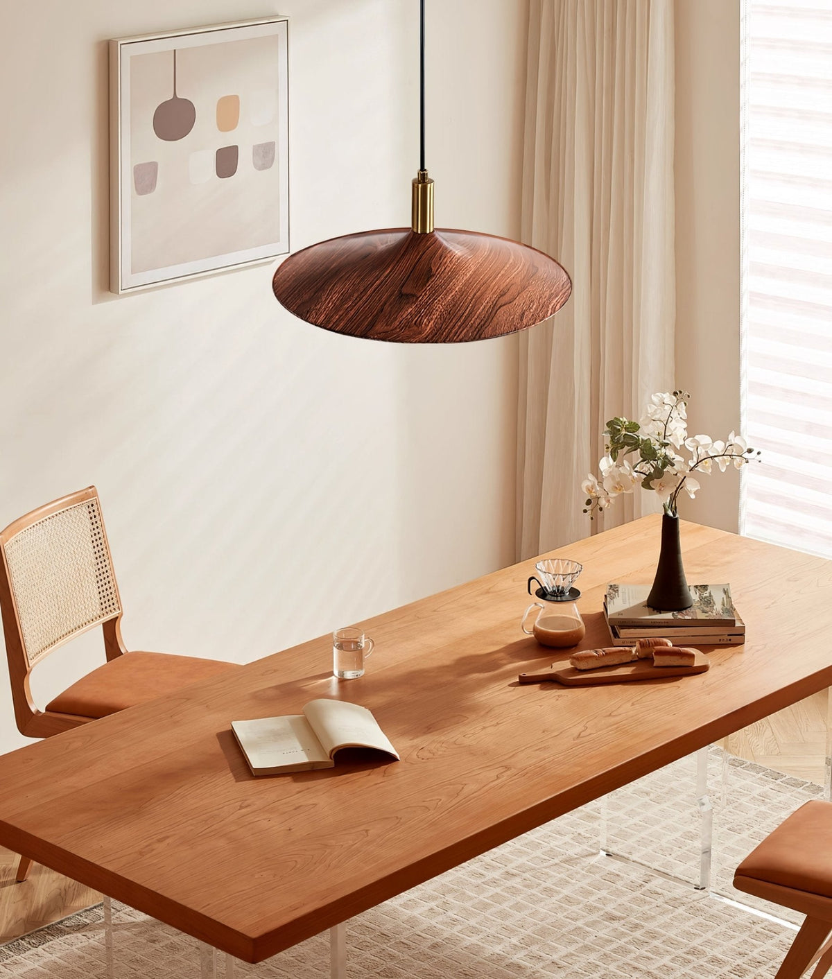 Crane Swing Arm Pendant Light – Modern LED Pendant Lamp with Brass Accents