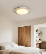Crater Halo Travertine LED Flush Mount Ceiling Light