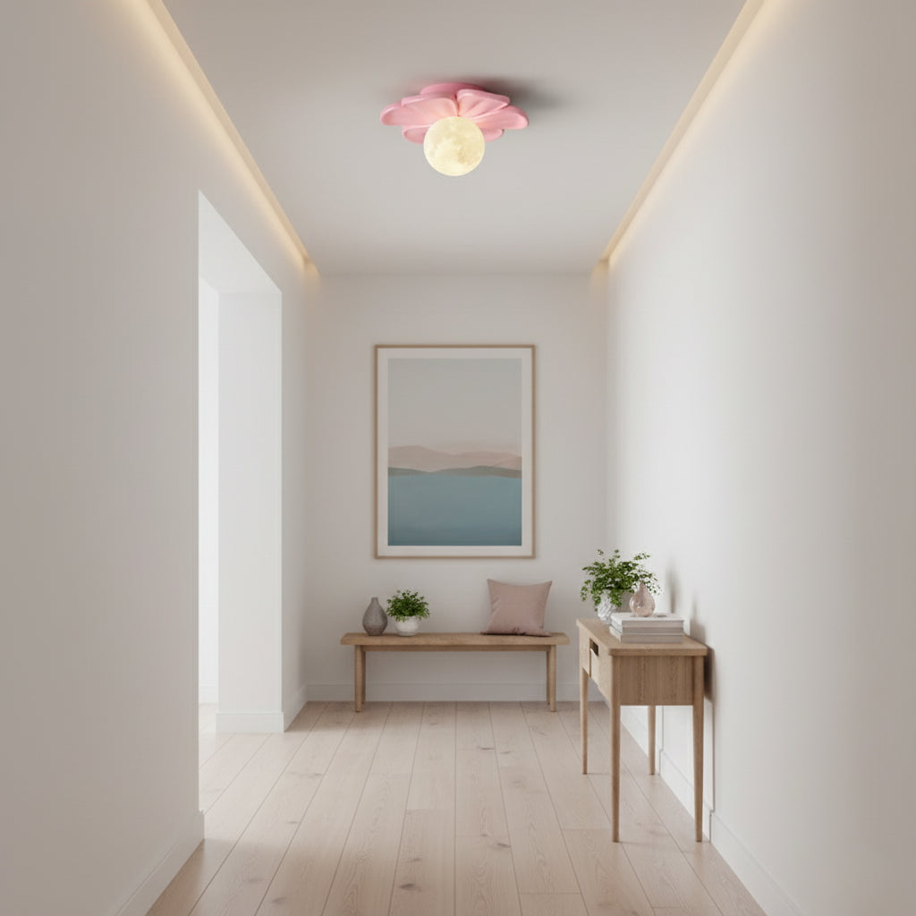 cream-bloom-flower-ceiling-lamp