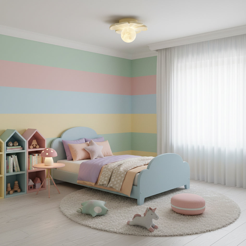 cream-bloom-flower-ceiling-lamp