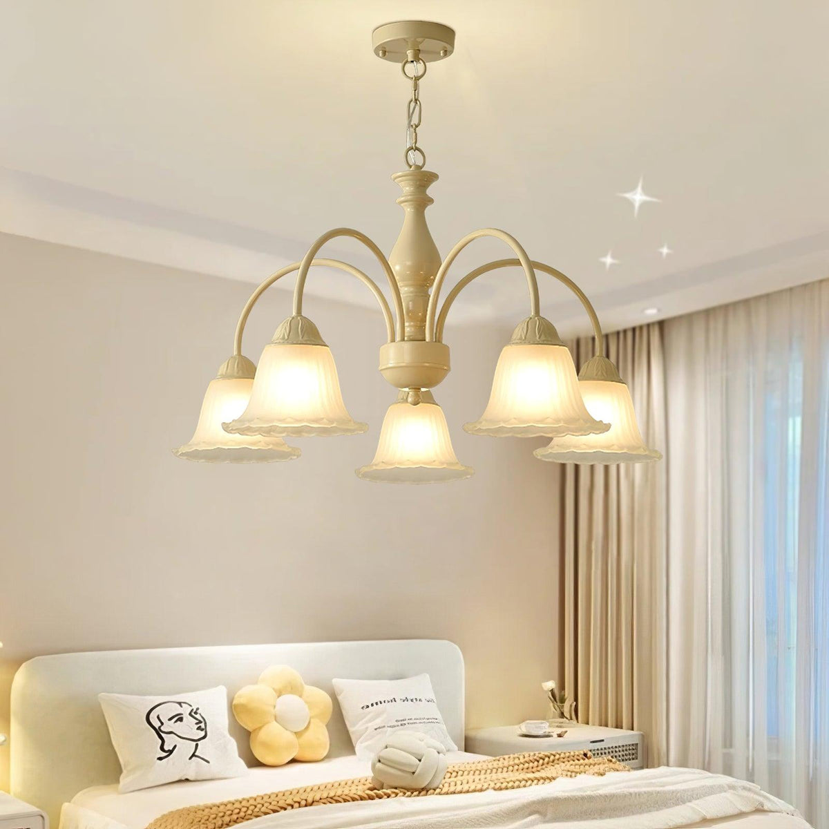 cream-flower-chandelier