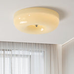 Swirl Glass Flush Mount Ceiling Light, Modern LED Semi-Flush Lamp for Living Room & Bedroom