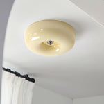 Swirl Glass Flush Mount Ceiling Light, Modern LED Semi-Flush Lamp for Living Room & Bedroom