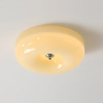 Swirl Glass Flush Mount Ceiling Light, Modern LED Semi-Flush Lamp for Living Room & Bedroom