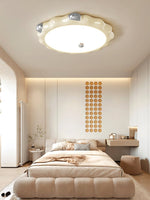 Cream Puff Flush Mount Ceiling Light – Modern Scalloped LED Fixture