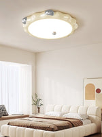 Cream Puff Flush Mount Ceiling Light – Modern Scalloped LED Fixture
