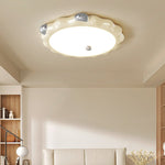 Cream Puff Flush Mount Ceiling Light – Modern Scalloped LED Fixture