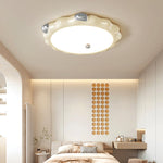 Cream Puff Flush Mount Ceiling Light – Modern Scalloped LED Fixture