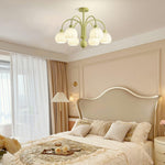 Cream Pumpkin Ball Chandelier