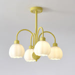 Cream Pumpkin Ball Chandelier