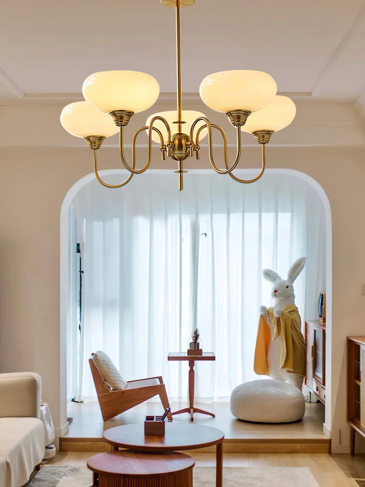 Creamy Persimmon Chandelier - ailampplus