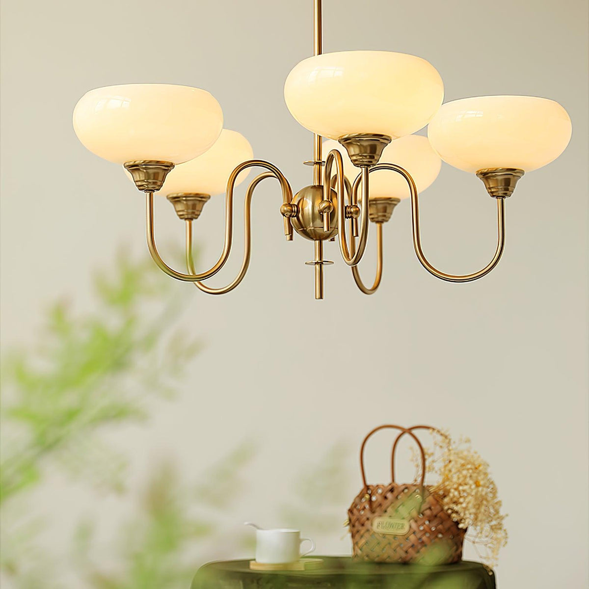Creamy Persimmon Chandelier - ailampplus
