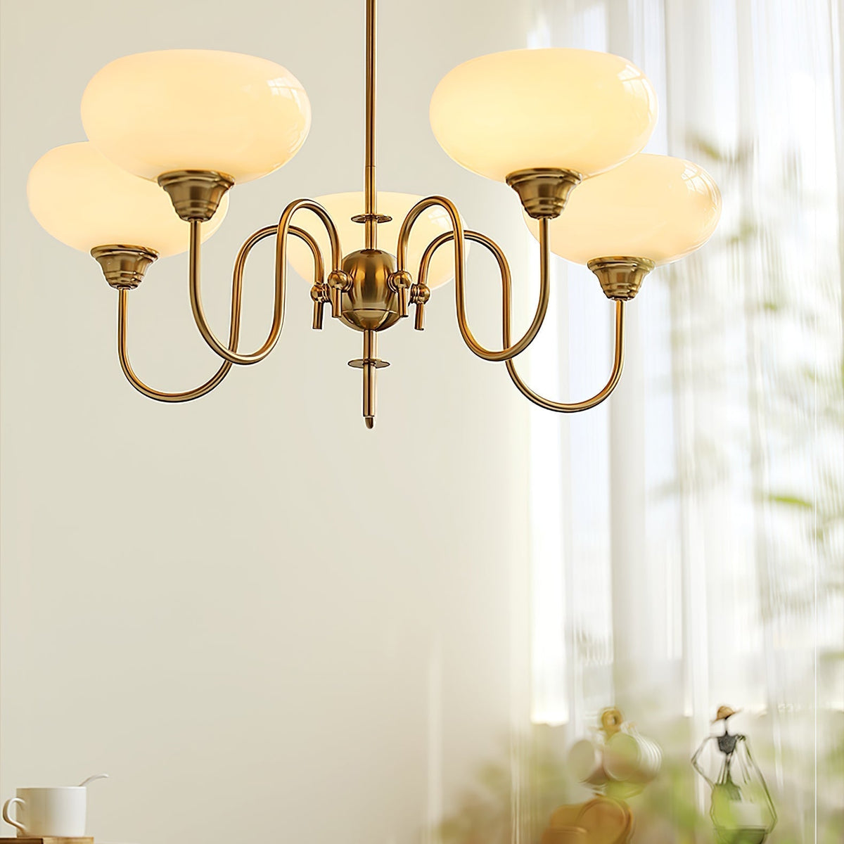 Creamy Persimmon Chandelier - ailampplus