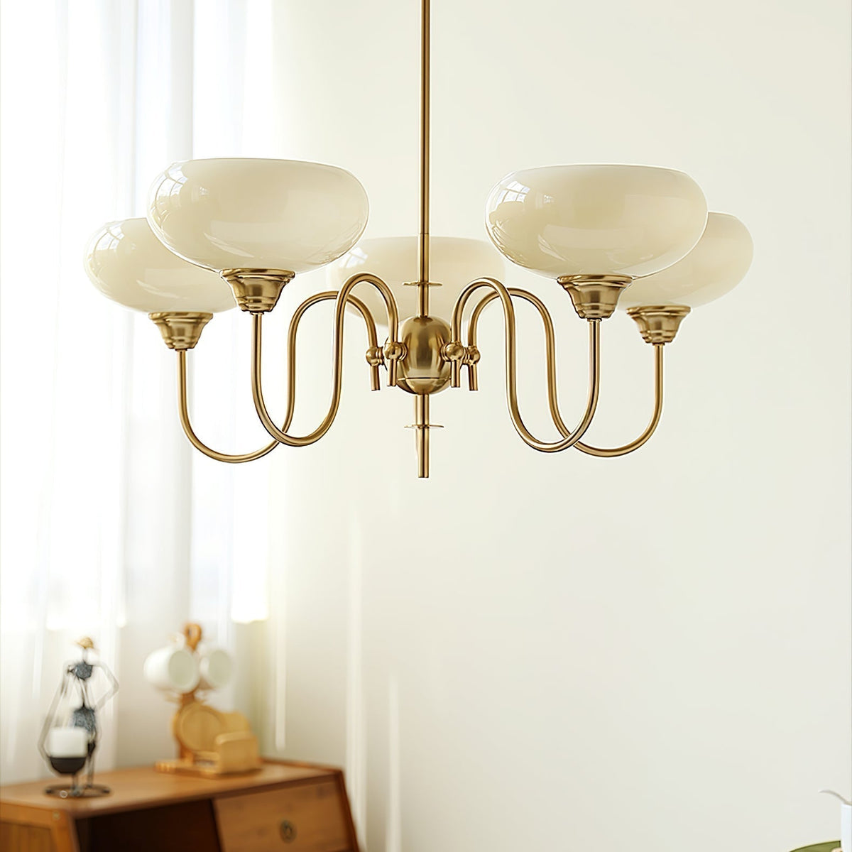 Creamy Persimmon Chandelier - ailampplus