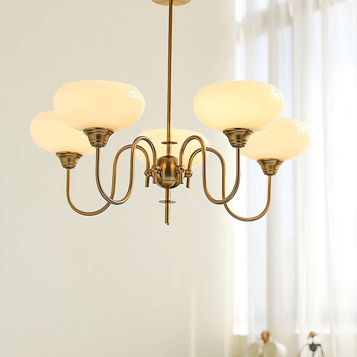 Creamy Persimmon Chandelier - ailampplus