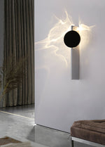 Kinetic Shadow Wall Lamp – Chrome LED Sconce with Sculptural Light Play