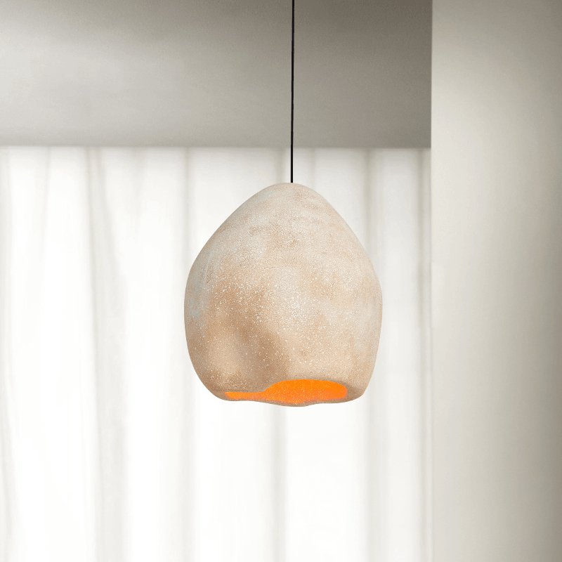 Crete Modern Pendant Light – Sculptural Cream White Ceiling Lamp for Dining & Living Spaces