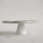 Crimson Marquina Marble Pedestal Tray – Sculptural Tabletop Decor