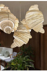 Croissant Fabric Pendant Light – Sculptural Beige Pendant for Modern Interiors