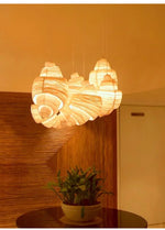 Croissant Fabric Pendant Light – Sculptural Beige Pendant for Modern Interiors