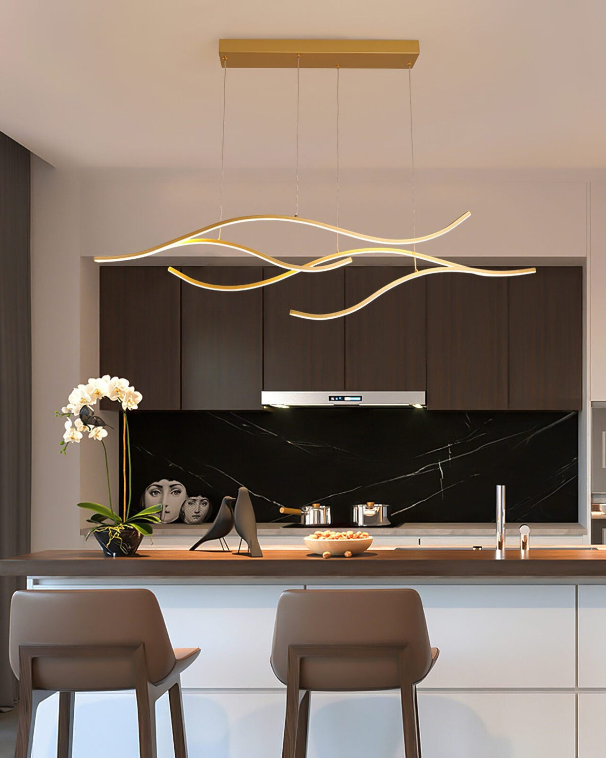 Crossing Waves LED Chandelier