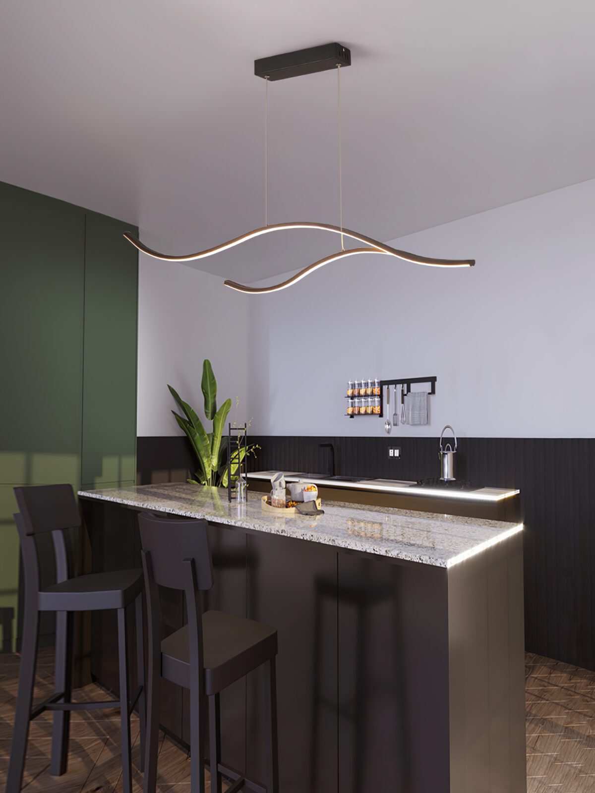Crossing Waves LED Chandelier