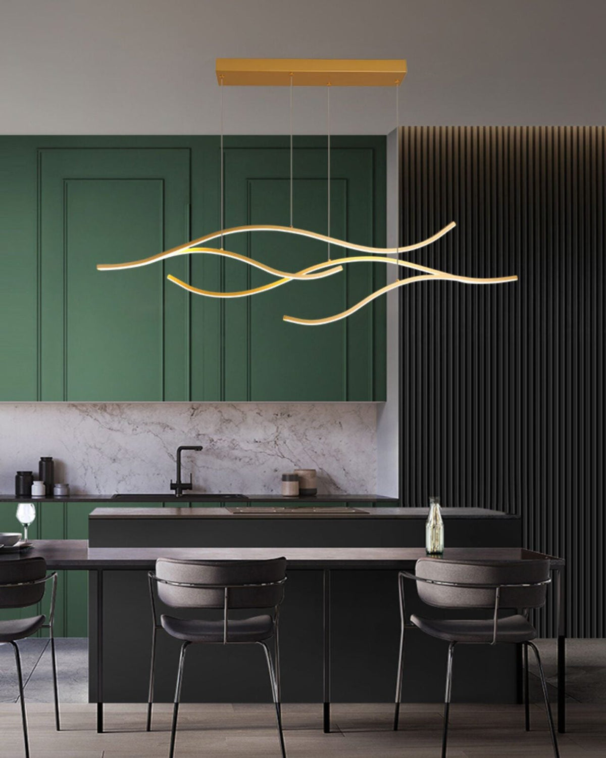 Crossing Waves LED Chandelier