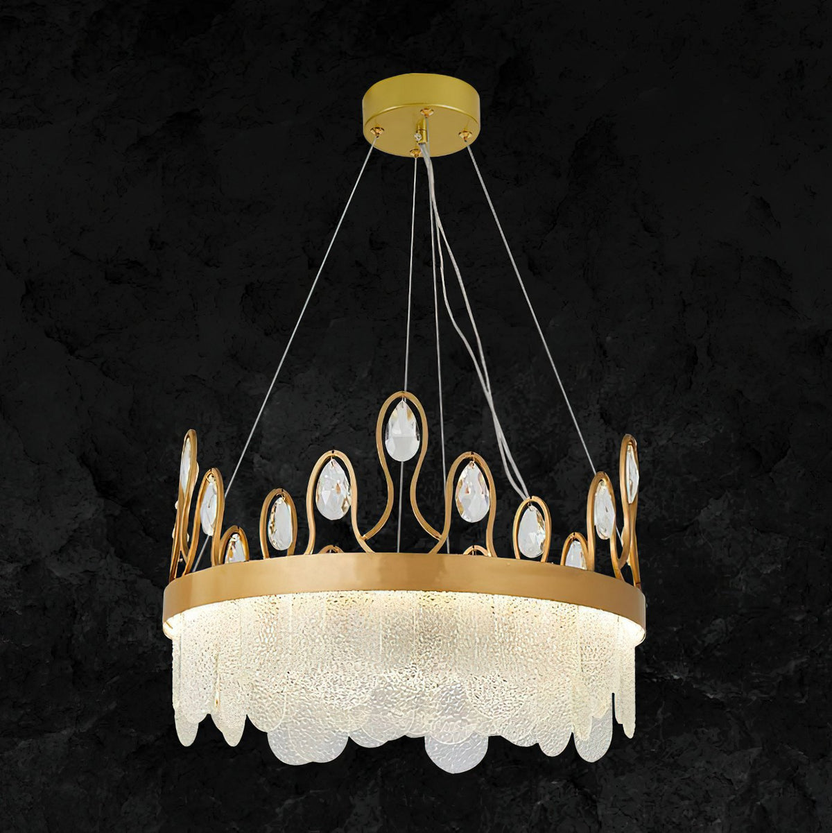Crown Glass Crystal Chandelier
