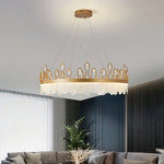 Crown Glass Crystal Chandelier